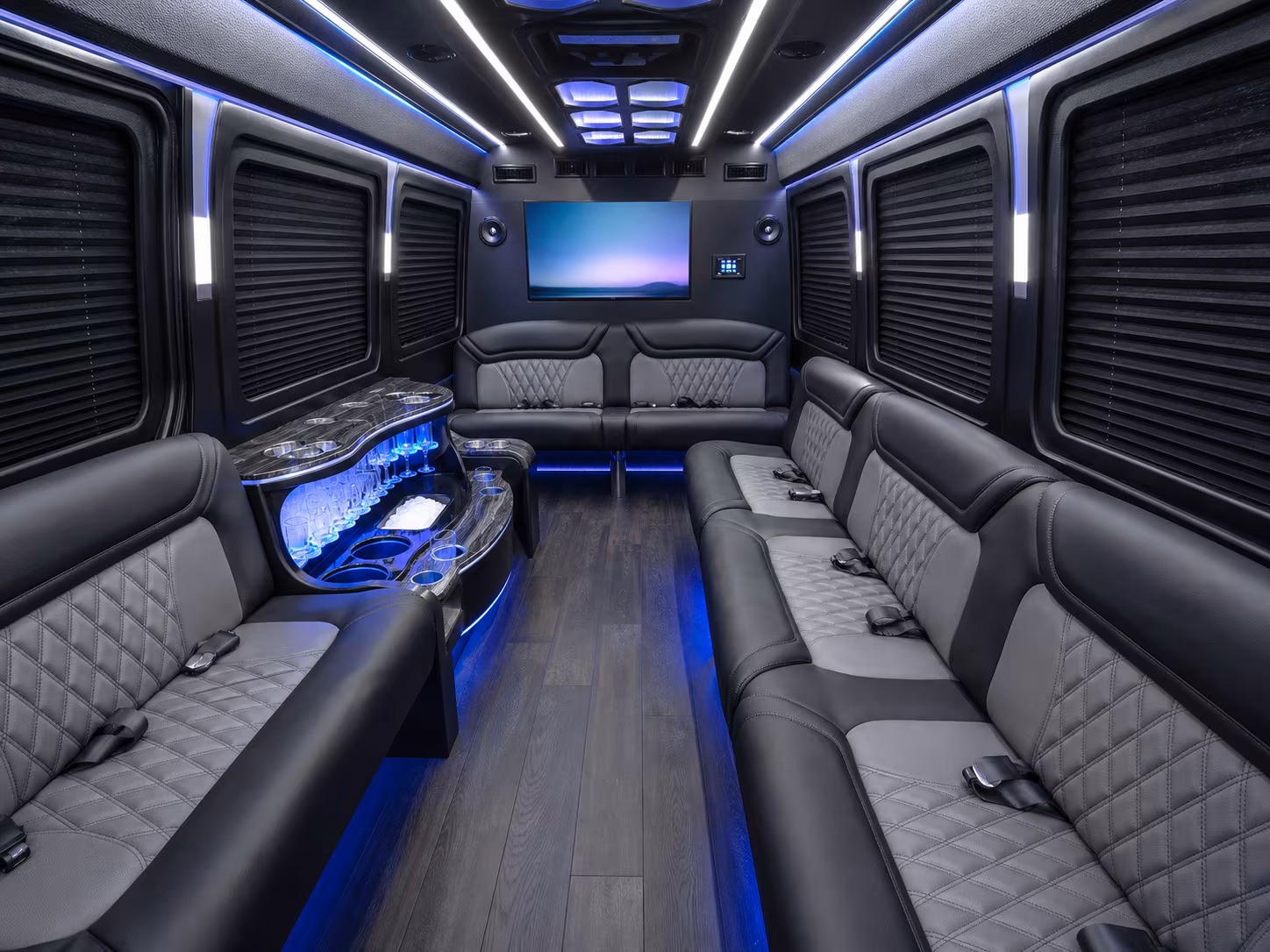 hesperia 30 passenger party bus interior